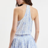 Floral Ruffle Layered Mini Dress