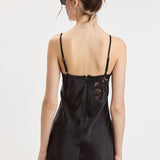 Floral Lace Accent Cocktail Mini Dress