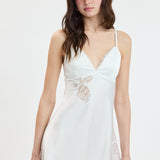 Floral Lace Accent Cocktail Mini Dress