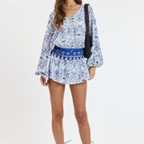 Long Puff Sleeve Mini Dress