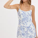 Tie Back Floral Mini Dress