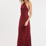 Jacquard Patchwork Lace Maxi Dress