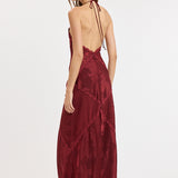 Jacquard Patchwork Lace Maxi Dress