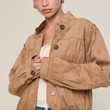 Suede Bomber Jacket