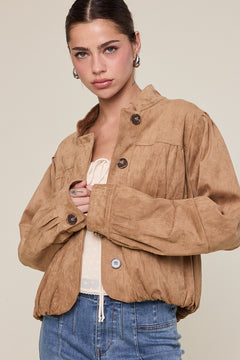 Suede Bomber Jacket