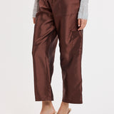 Silk Texture Ankle Length Cargo Pant
