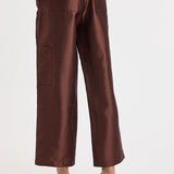 Silk Texture Ankle Length Cargo Pant