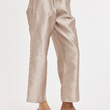 Silk Texture Ankle Length Cargo Pant