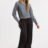 Satin Elastic Waistband Balloon Pant