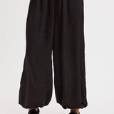 Satin Elastic Waistband Balloon Pant