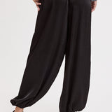 Satin Elastic Waistband Balloon Pant