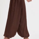 Satin Elastic Waistband Balloon Pant