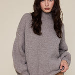 Turtleneck Sweater - ash taupe, womens sweater collection