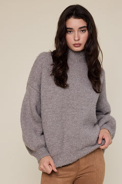 Turtleneck Sweater - ash taupe, womens sweater collection