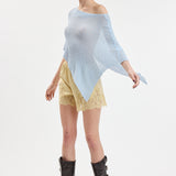 Knit Asymmetrical Poncho