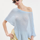 Knit Asymmetrical Poncho