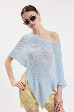 Knit Asymmetrical Poncho