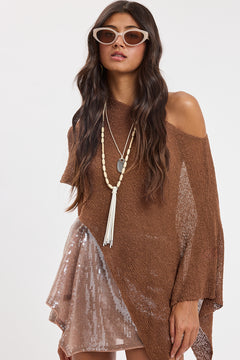 Knit Asymmetrical Poncho