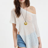 Knit Asymmetrical Poncho