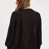 Boat Neck Side Slit Poncho
