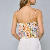 Front Tie Ruffle Top