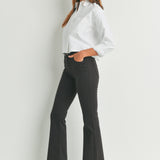 Just Black- High Rise Scissor Cut Flare Jeans