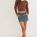 Boat Neck Thin Cardigan
