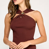 Halter Neck With Trim Detail