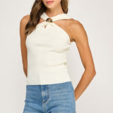 Halter Neck With Trim Detail