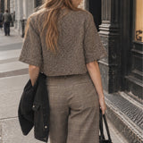 Covered Button Knit Cardigan