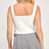 Crop Tank With Button Down