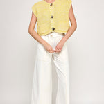 Chunky Knit Top - lemon, womens sweater vest collection