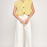 Chunky Knit Top - lemon, womens sweater vest collection