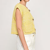 Chunky Knit Top - lemon, womens sweater vest collection