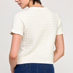 Ruffled Knit Sweater Cardigan - Off White, Women's Tops Collection