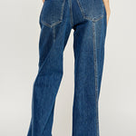 Wide Leg Stitch Detail Jean - denim, womens jean collection