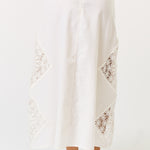 Patch Detail Maxi Skirt - white, womens skirt/matching set collection