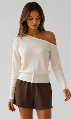One Shoulder Knit Top