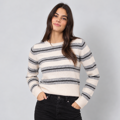Stripe Crew Neck Sweater