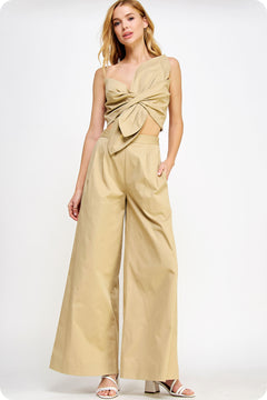 Pleated Wide Leg Pants