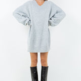 Oversized V Neck Fuzzy Sweater