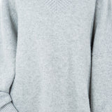 Oversized V Neck Fuzzy Sweater