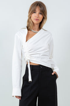 Collared Poplin Top