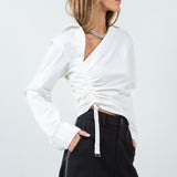 Collared Poplin Top