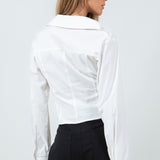 Collared Poplin Top