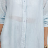 Stripe Shirt With Button Down Back