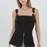 Metal Trim Corset Top