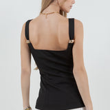Metal Trim Corset Top
