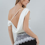 Asymmetrical One Shoulder Lace Top