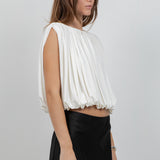 Soft Knit Sleeveless Balloon Top